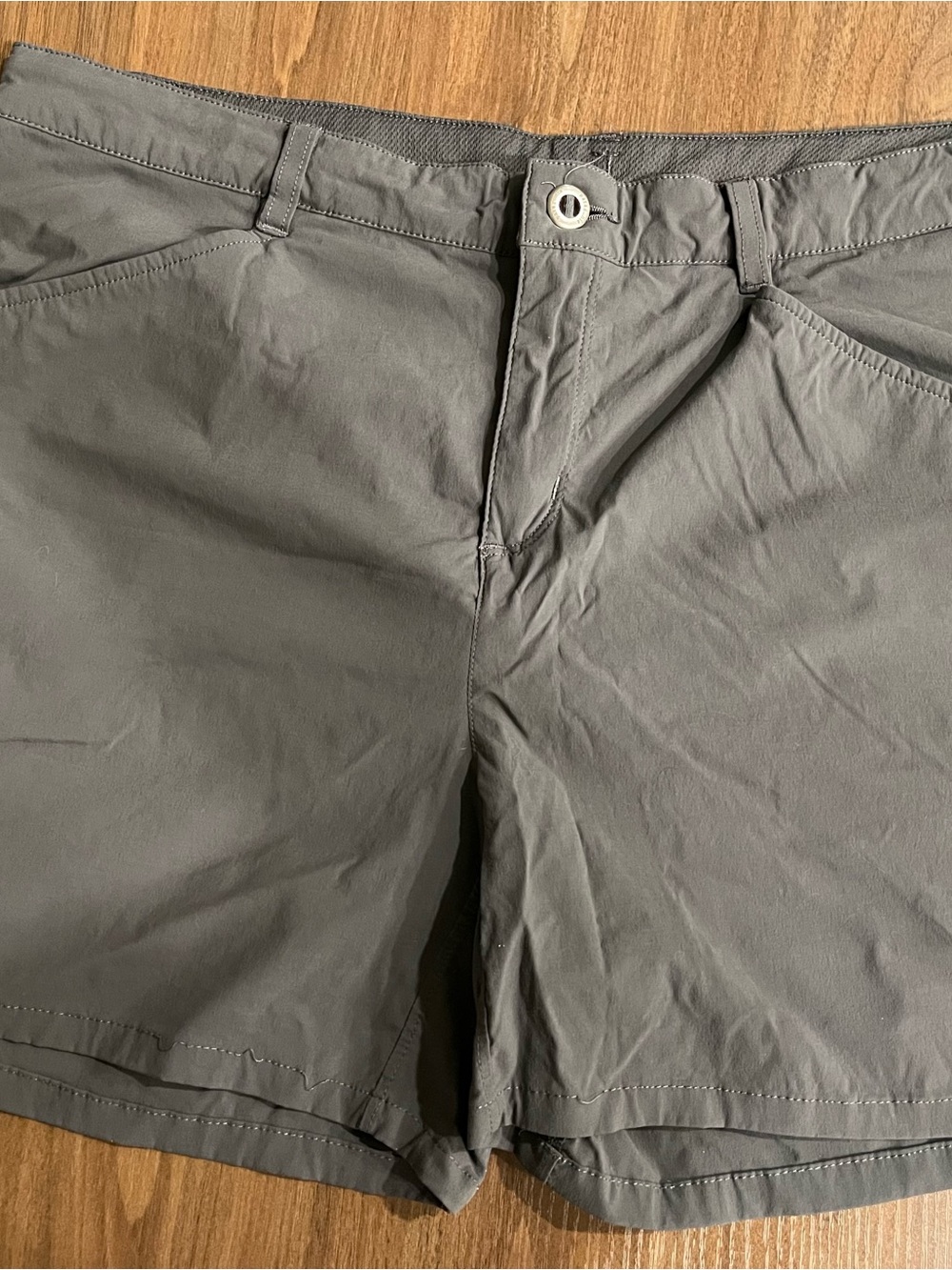 Patagonia Women's Flat-Front Gray Outdoor Shorts